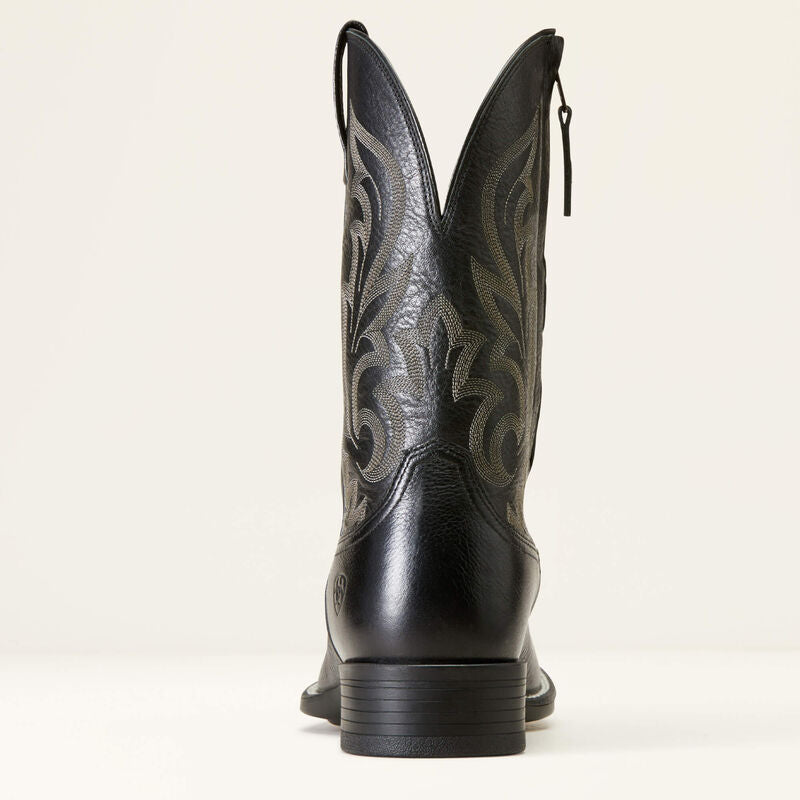 Ariat Men's Slim Zip Ultra Western Boot - Black Deertan
