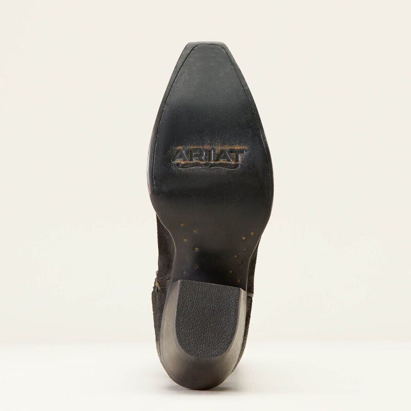Ariat Women's Laramie Stretchfit Western Boot-Distressed Black Suede