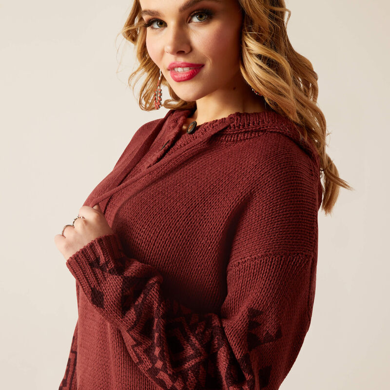 Ariat Womens Layla Sweater - Oxblood Multi
