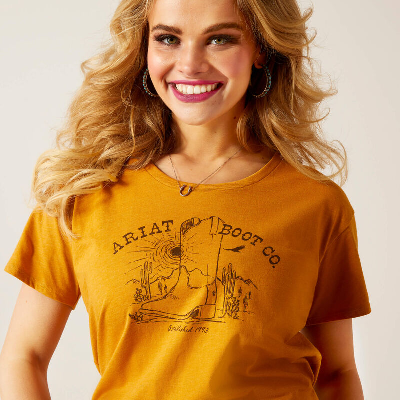 Women's Ariat Bootscape T-Shirt - Buckhorn Heather