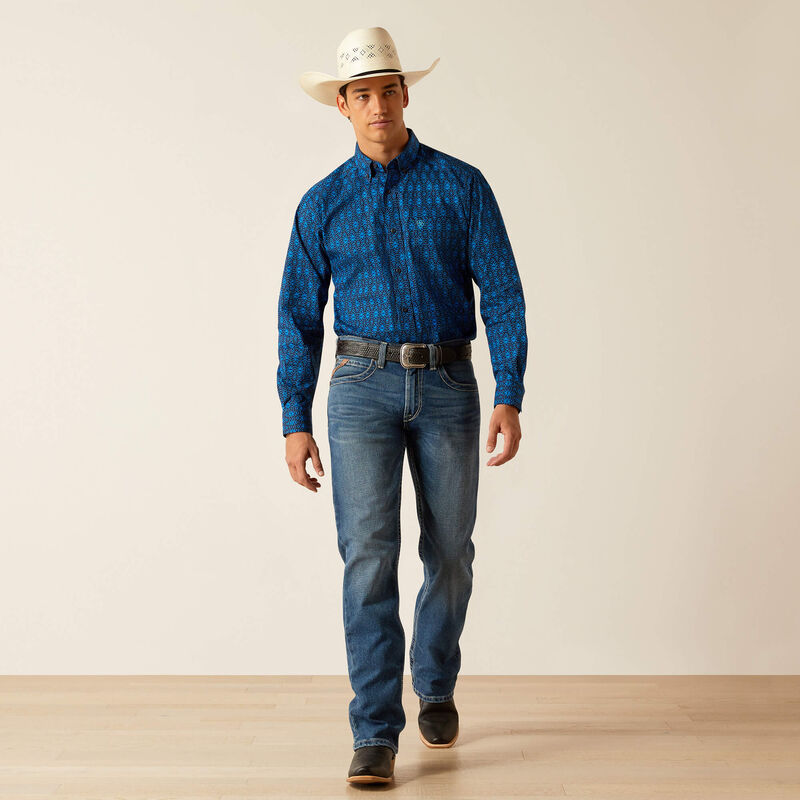 Men's Ariat Pascual Classic Fit Shirt - Directoire Blue