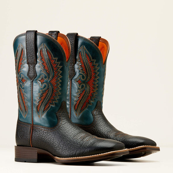 Men's Ariat Rowder VentTEK 360° Cowboy Boot - Black/Dark Teal