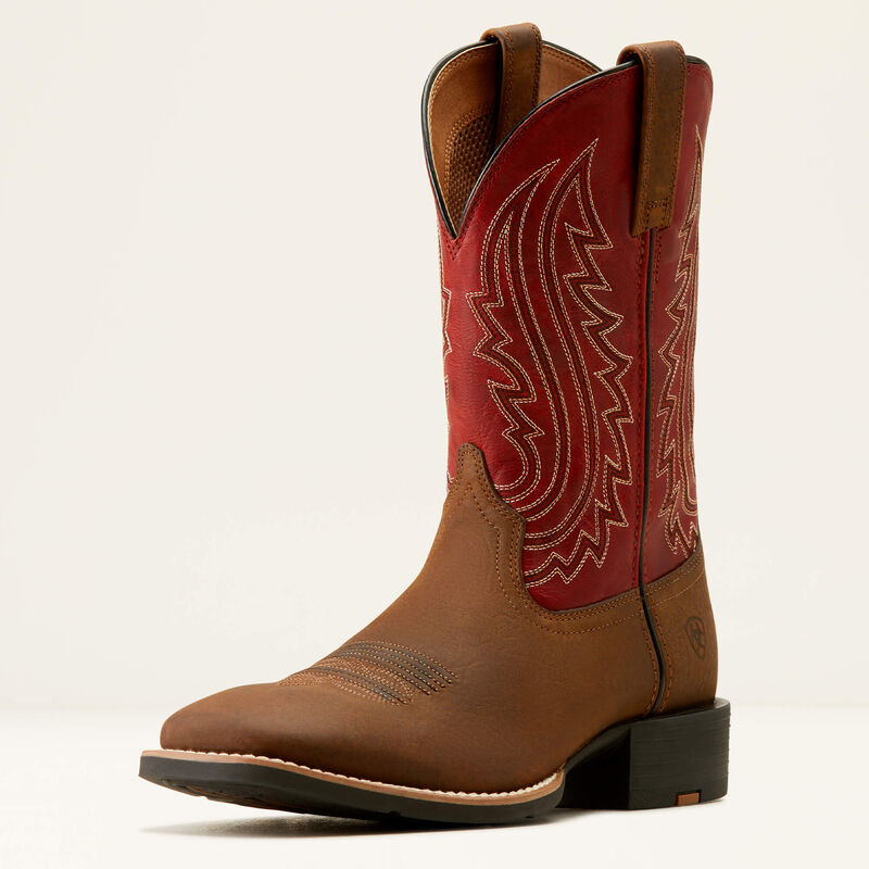 Men's Ariat Sport Big Country Cowboy Boot - Willow Branch/Bright Red