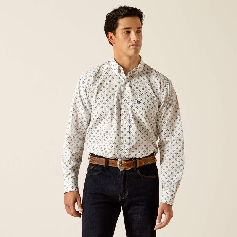 Men's Ariat  Rocco Classic Fit Shirt - White