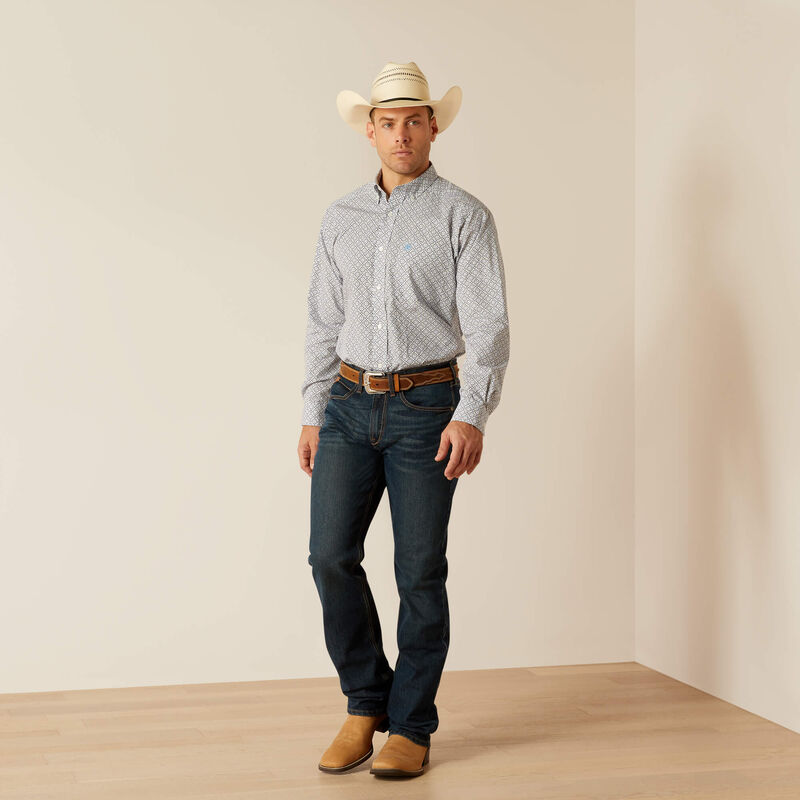 Men's Ariat Ronald Classic Fit Shirt - Blue