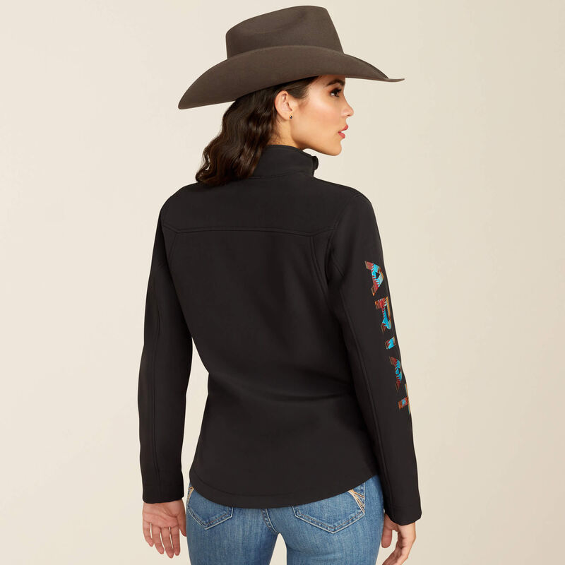 Ariat Women's New Team Softshell Jacket - Black/Serrano Southwest Print