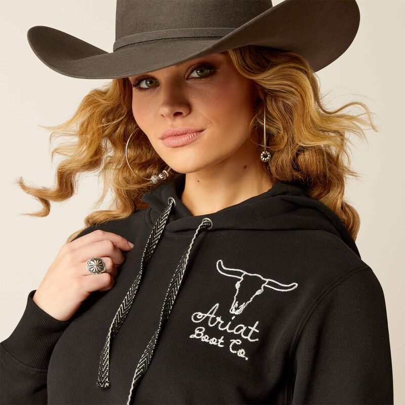 Ariat Women's Steer Stitch Hoodie - Black