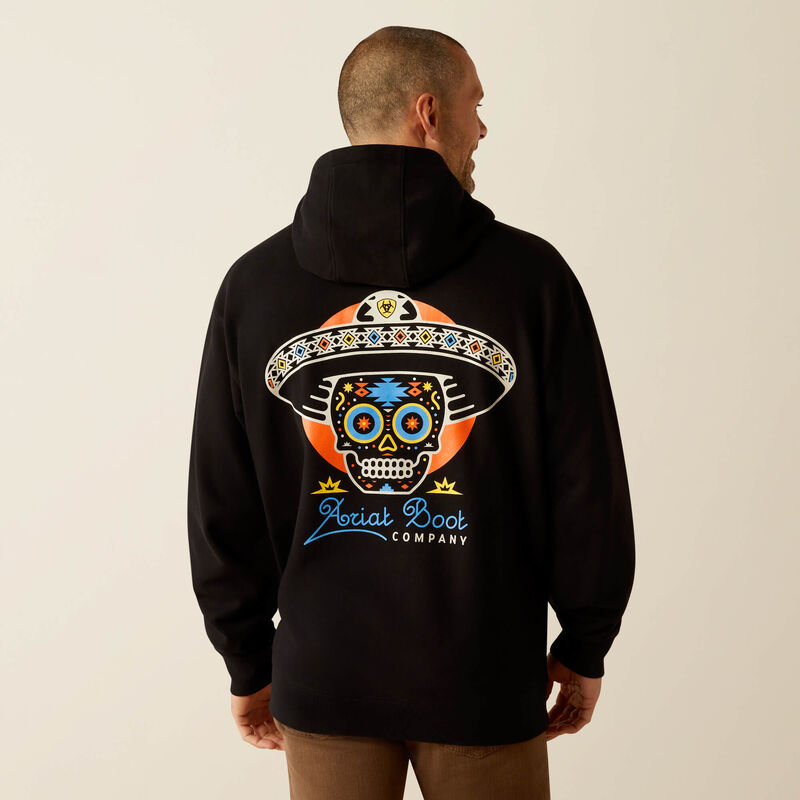 Ariat Men's Sugar Skull Hoodie - Black