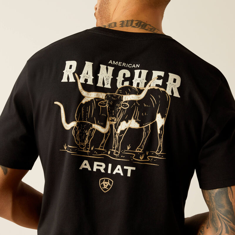 Men's Ariat American Rancher T-Shirt - Black