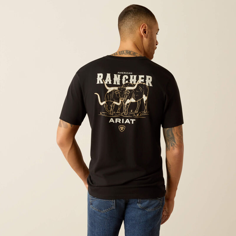 Men's Ariat American Rancher T-Shirt - Black