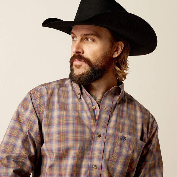 Men's Ariat Pro Series Terry Classic fit Shirt - Dark Blue