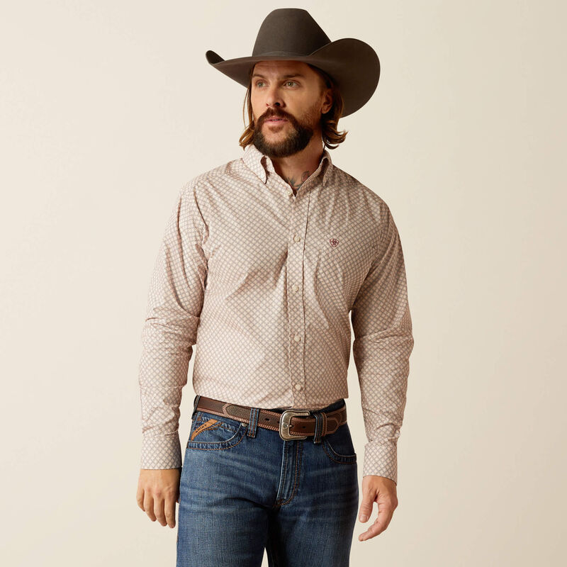 Men's Ariat Titus Fitted Shirt - Brown