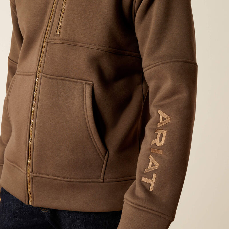 Ariat Men's Tek Fleece 2.0 Full Zip Hoodie - Banyan Bark