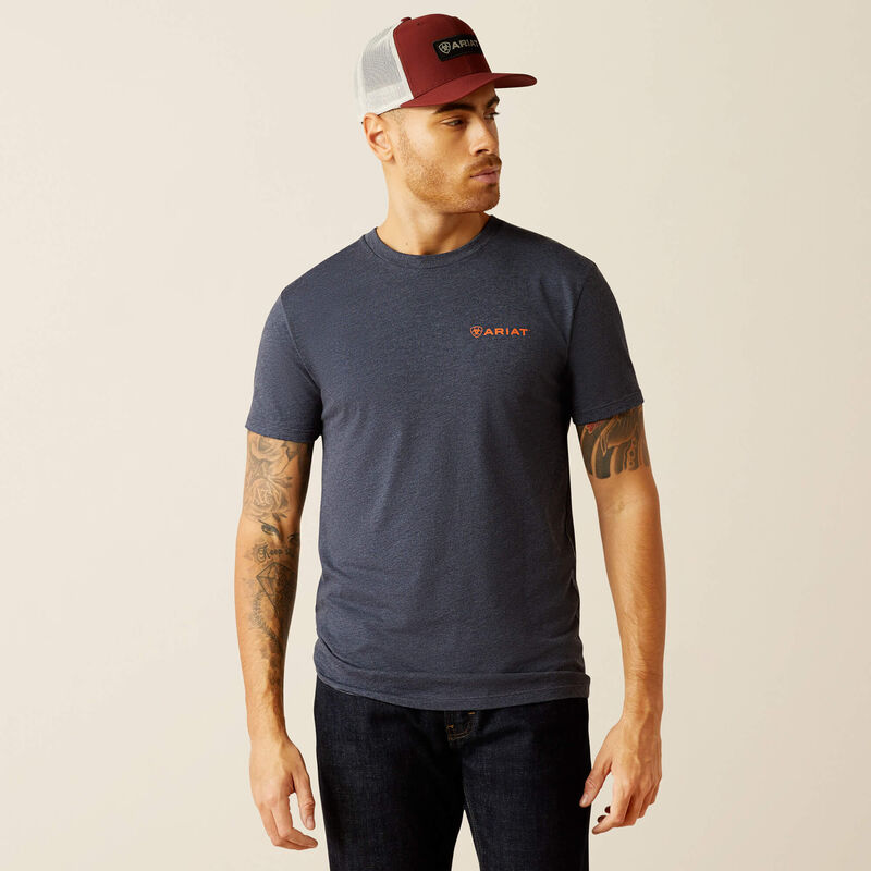 Men's Ariat Eagle Rock T-Shirt - Navy Heather