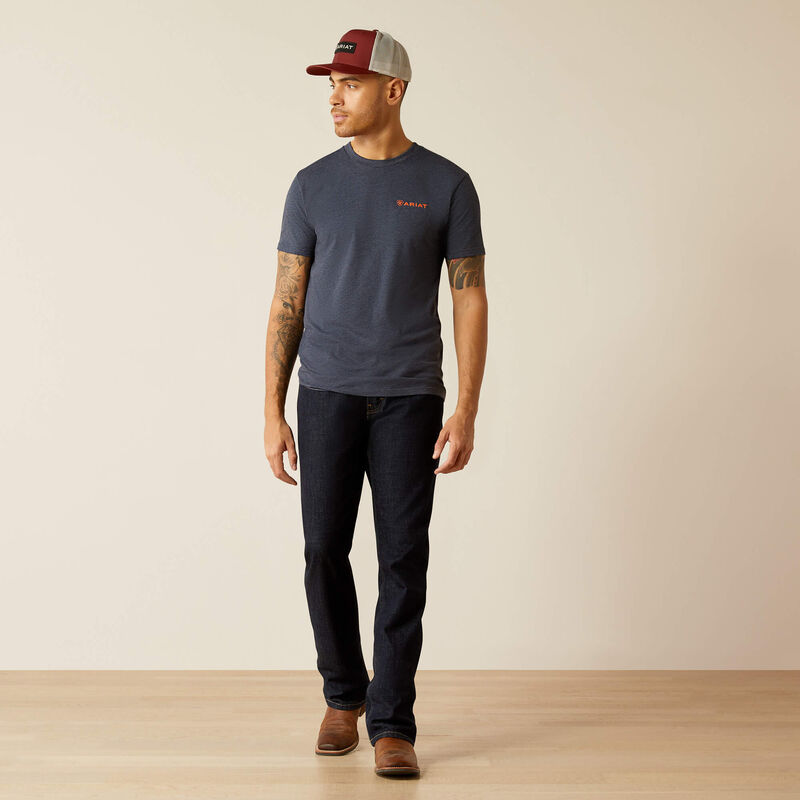 Men's Ariat Eagle Rock T-Shirt - Navy Heather