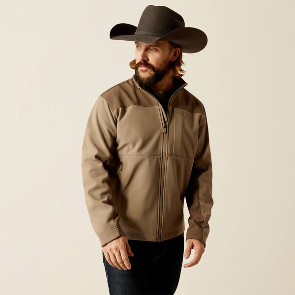 Men's Ariat Wyatt Softshell Jacket - Brindle/Major Brown