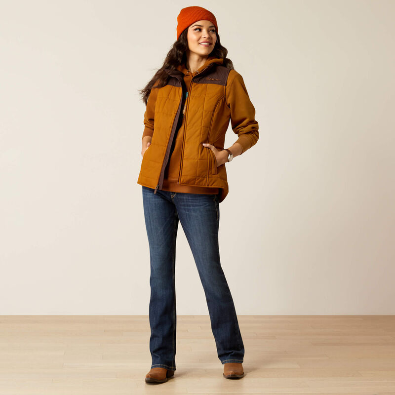 Women's Ariat Crius Insulated Vest - Chestnut/Chocolate Plum