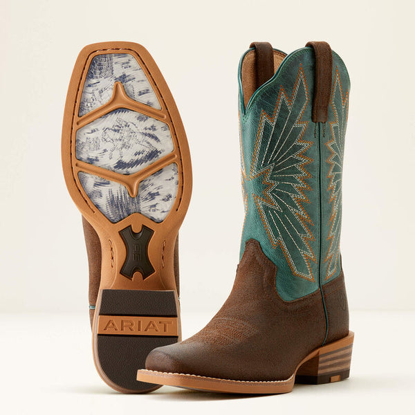 Women's Ariat Decatur Western Cowboy Boot - Aged Smokehouse/Racing Green