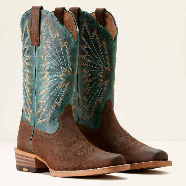 Women's Ariat Decatur Western Cowboy Boot - Aged Smokehouse/Racing Green