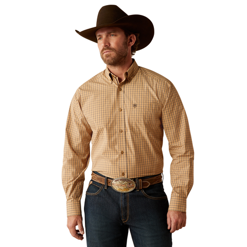 Men's Ariat Pro Series Cedar Long Sleeve Shirt - Gold