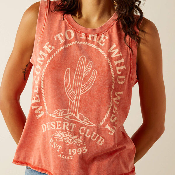 Women's Ariat Desert Club Tank-Chili
