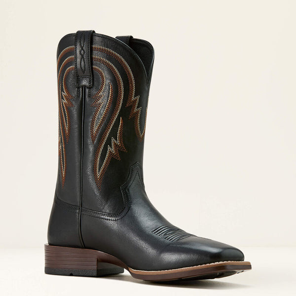 Men's Ariat Plano Cowboy Boot-Supple Black