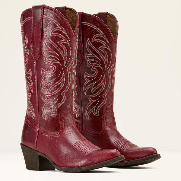 Women's Ariat Heritage J Toe Stretchfit Western Boot-Sangria