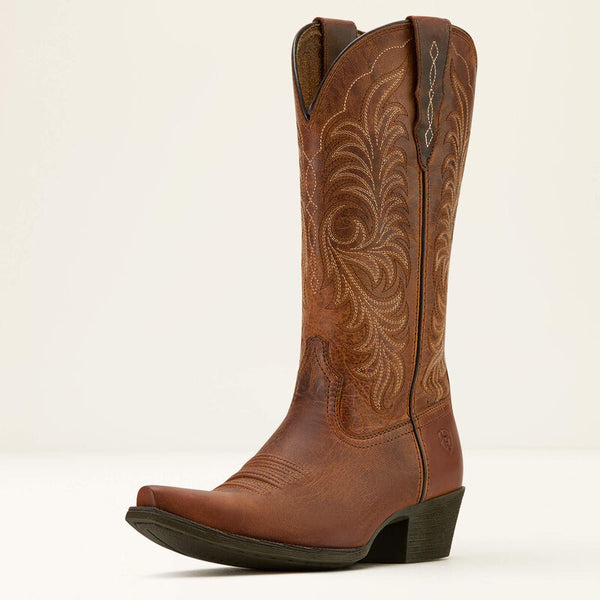 Ariat Women's Heritage X Toe Stretchfit Western Boot - Rich Oak
