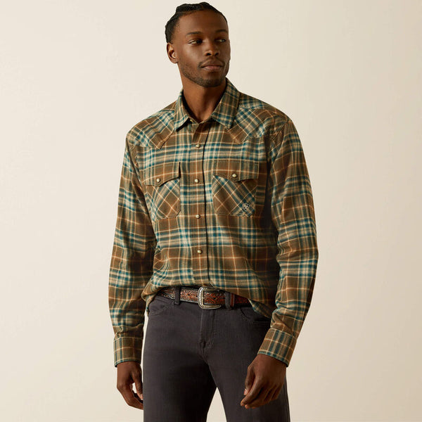 Men's Ariat Henry Retro Fit Shirt-Dark Green