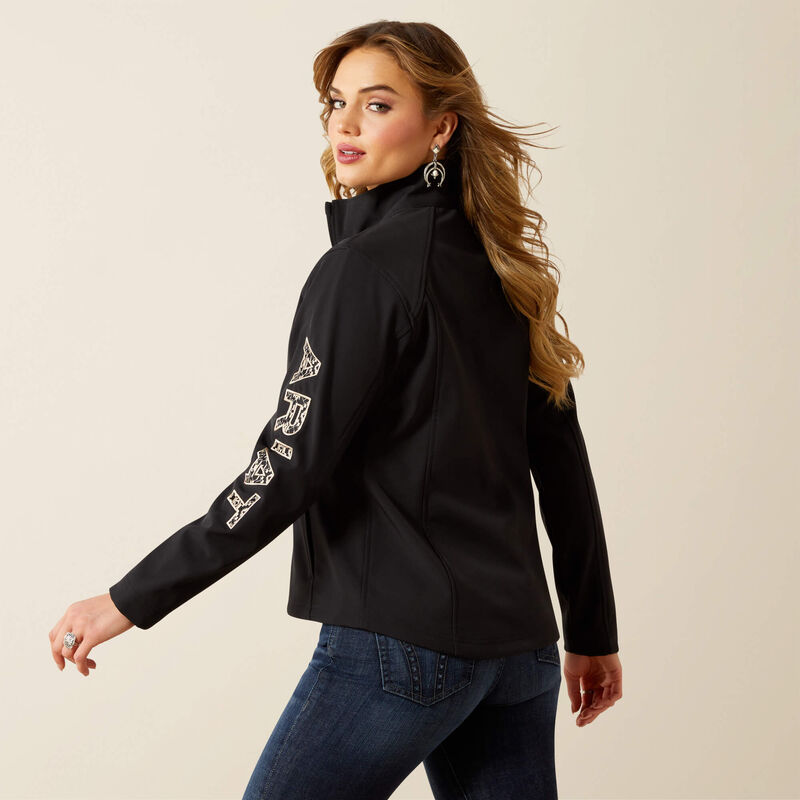 Ariat Women's Logo Softshell Jacket-Black/Southwest Minimal Print