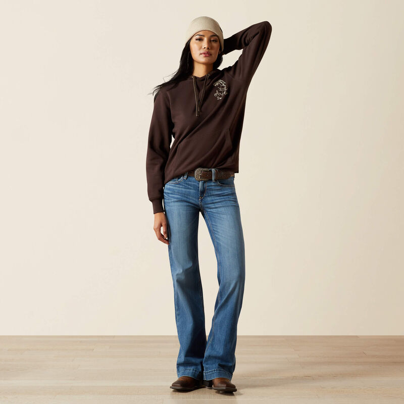 Ariat Women's Horse Stitch Hoodie-Mole