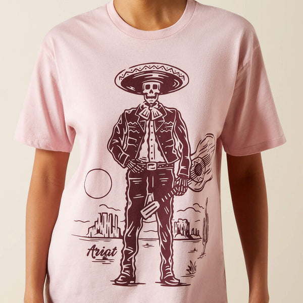 Women's Ariat Mariachi Short Sleeve T-shirt-Dusty Pink