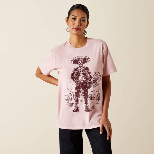 Women's Ariat Mariachi Short Sleeve T-shirt-Dusty Pink