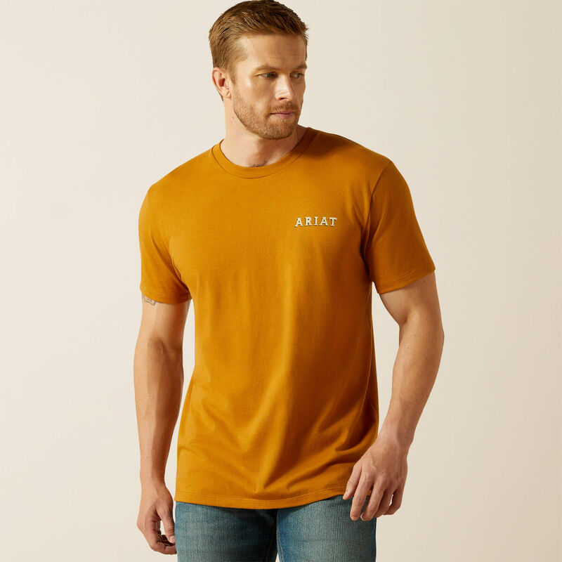 Men's Ariat Scorpion Seal T-shirt-Bone Brown