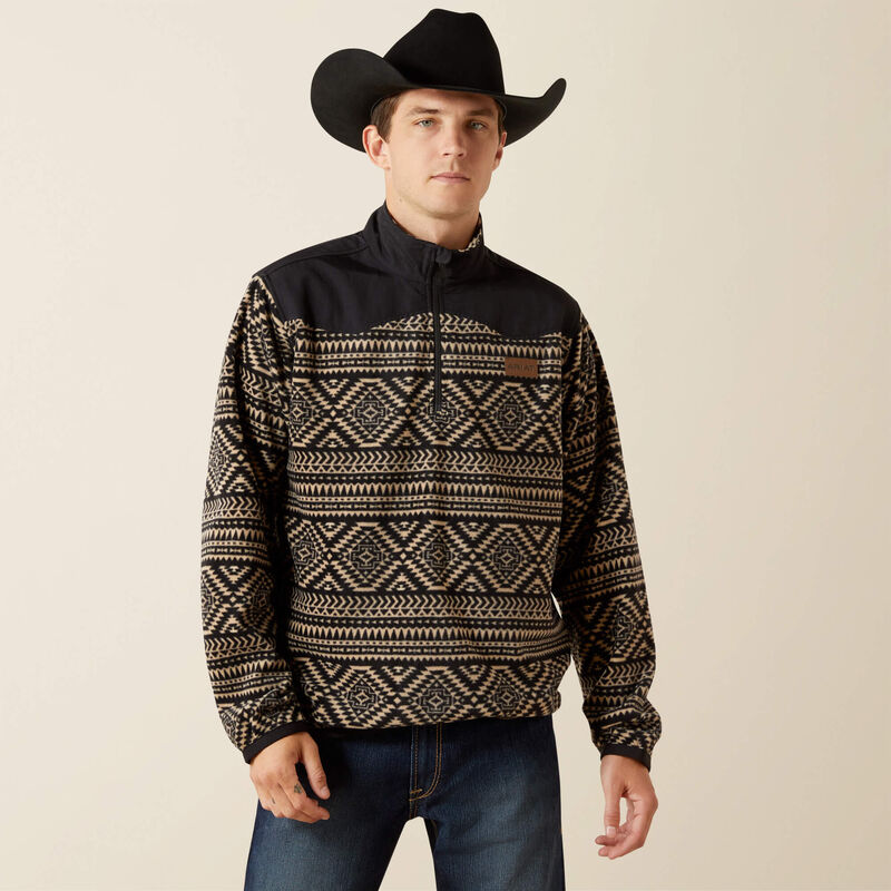 Ariat Men's Basis Fleece Sweater-Black Southwest