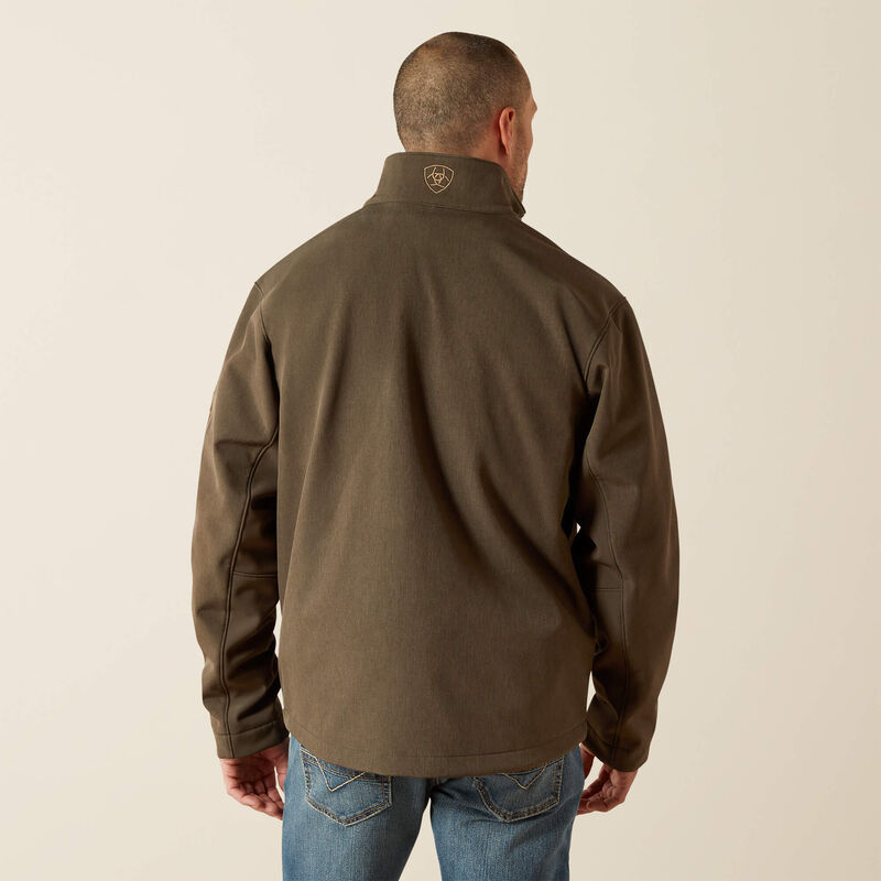 Ariat® Men's Logo Softshell Jacket-Earth Green Heather