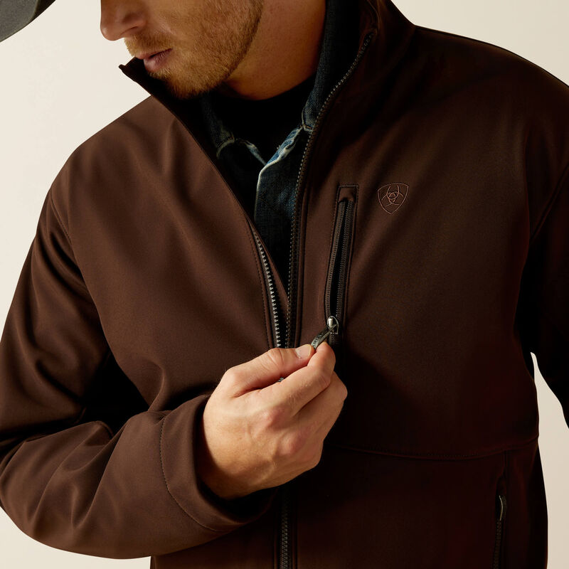 Ariat® Men's Logo Softshell Jacket-Brown