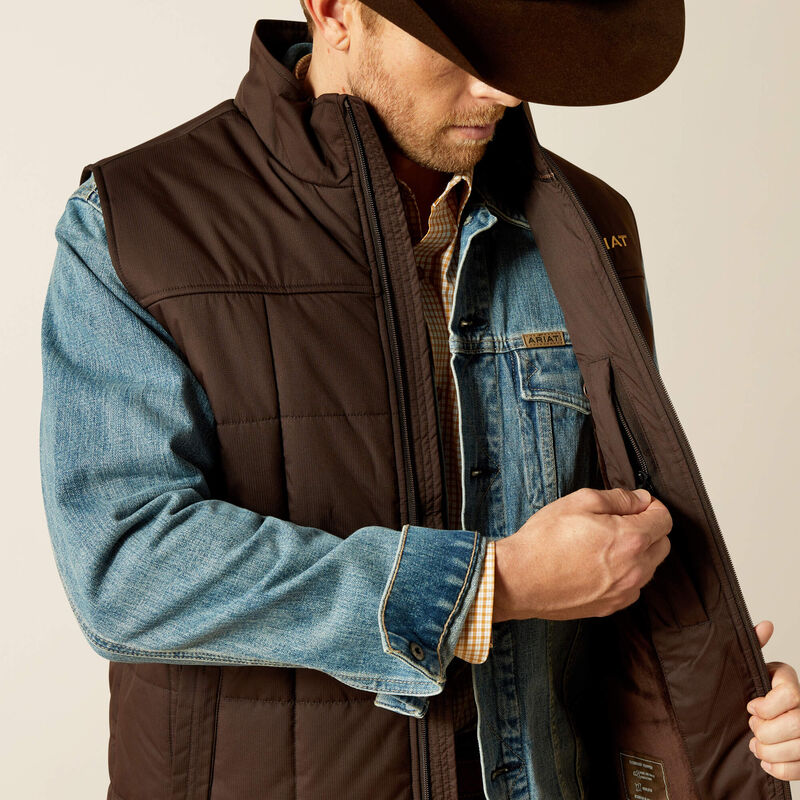 Ariat Men's Crius Insulated Concealed Carry Vest-Brown