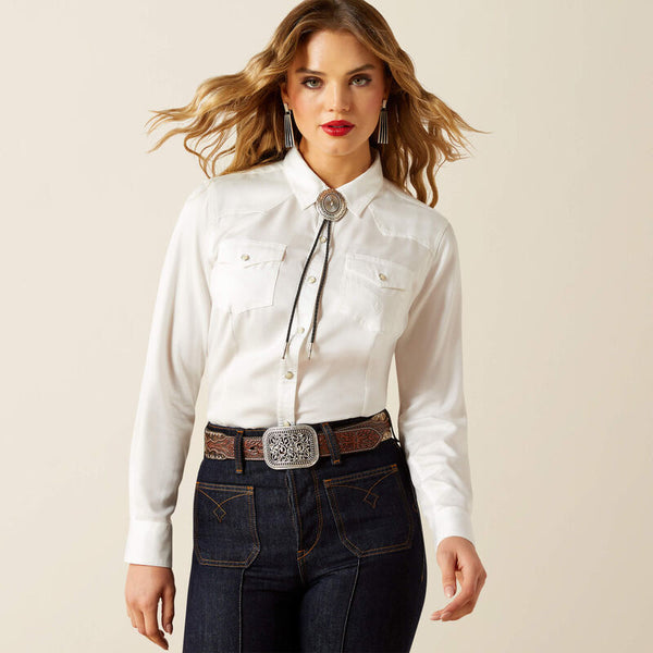 Women's Ariat Timeless western Shirt-Cloud Dancer