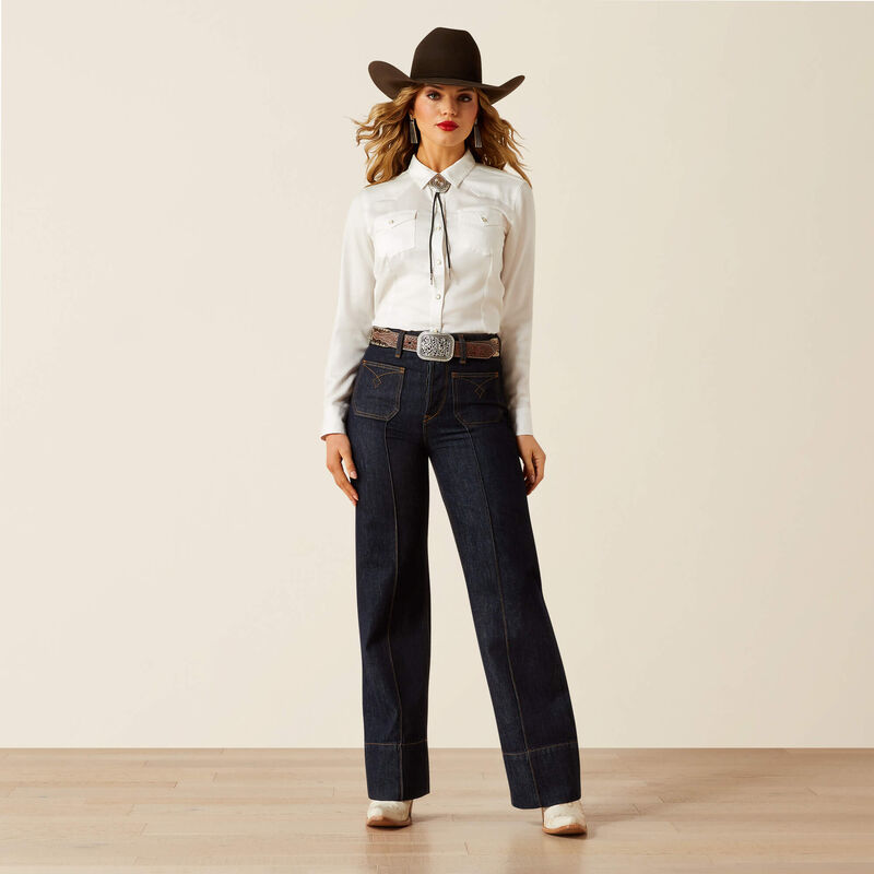 Women's Ariat Timeless western Shirt-Cloud Dancer