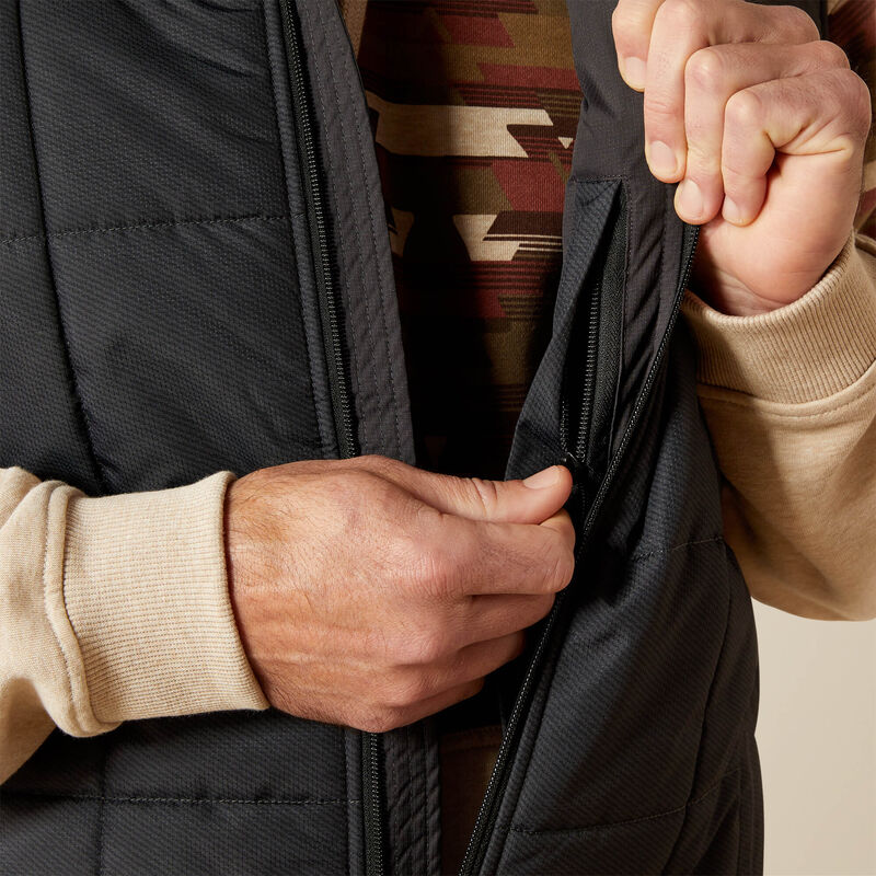 Ariat Men's Crius Insulated Concealed Carry Vest-Phantom Chambray