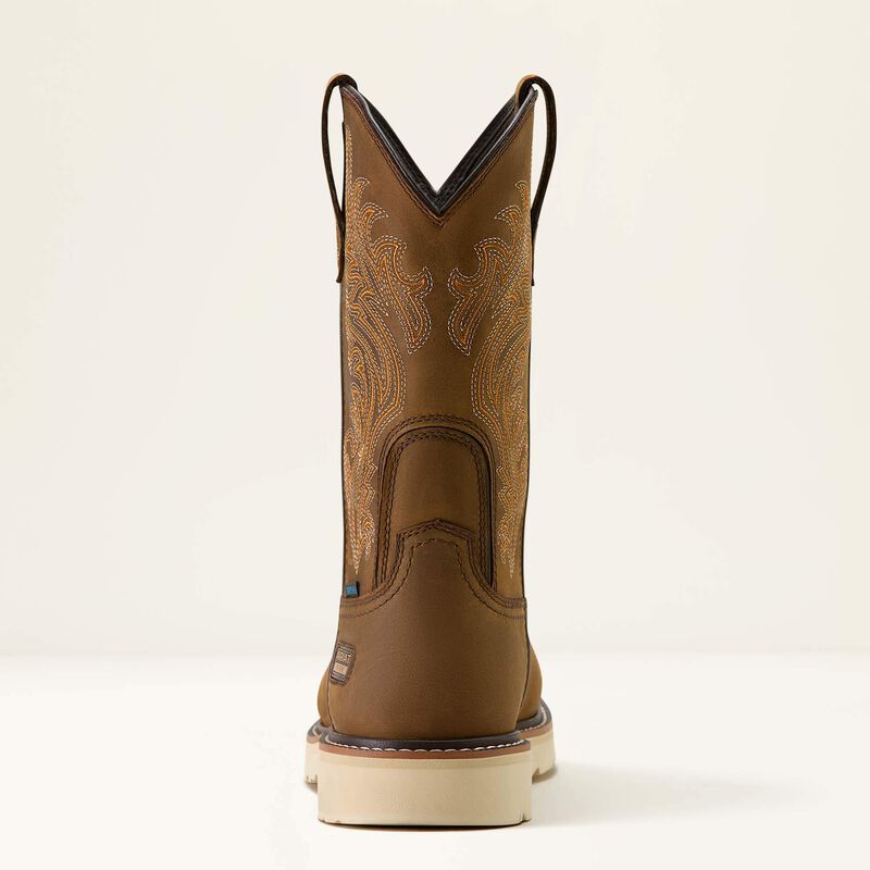 Men's Ariat Activator Argo Waterproof Round Toe Composite Toe Work Boot-Distressed Brown