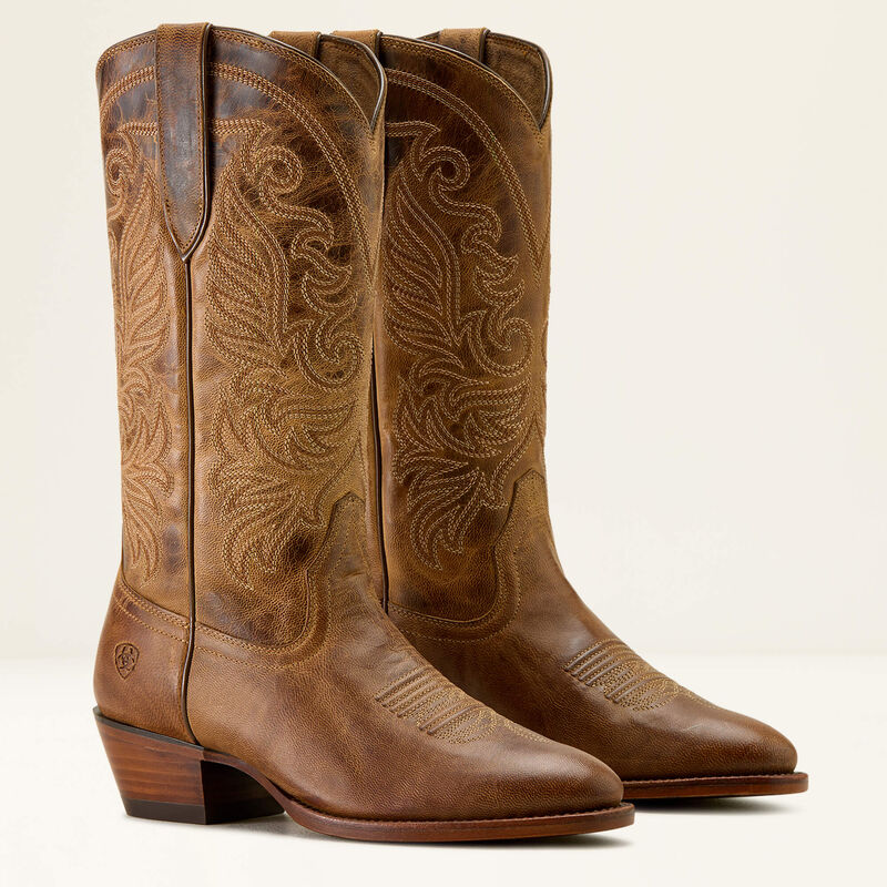 Women's Ariat  Louella R Toe Western Boot-Pearl Brown