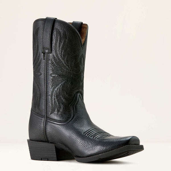 Men's Ariat Sport Cutter Toe Cowboy Boot-Black Deertan