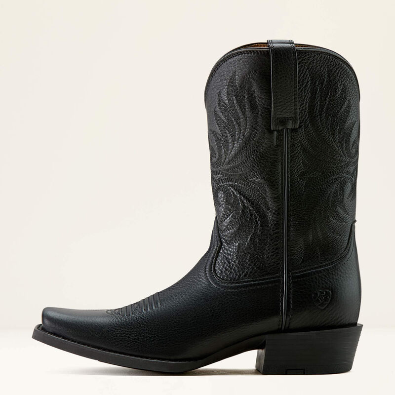 Men's Ariat Sport Cutter Toe Cowboy Boot-Black Deertan