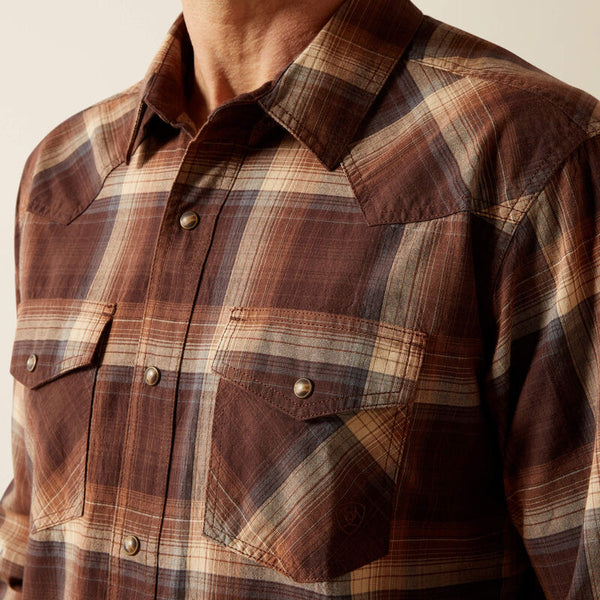 Men's Ariat Hodges Retro Fit Shirt-Brown
