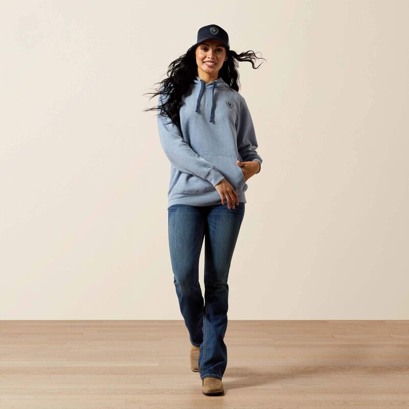 Ariat Women's Logo 2.0 Hoodie-Vintage Indigo Heather - CWesternwear