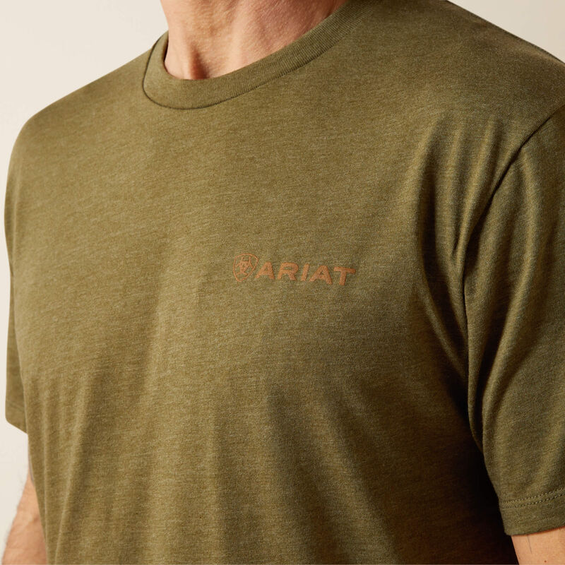 Men's Ariat Ropers Seal T-Shirt-Military Heather