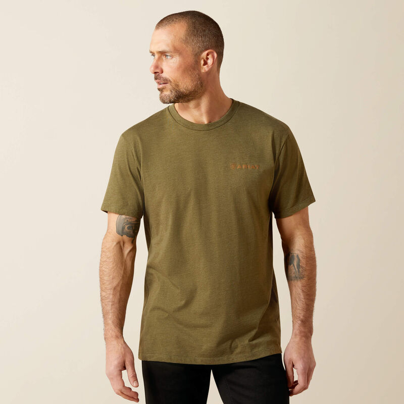 Men's Ariat Ropers Seal T-Shirt-Military Heather
