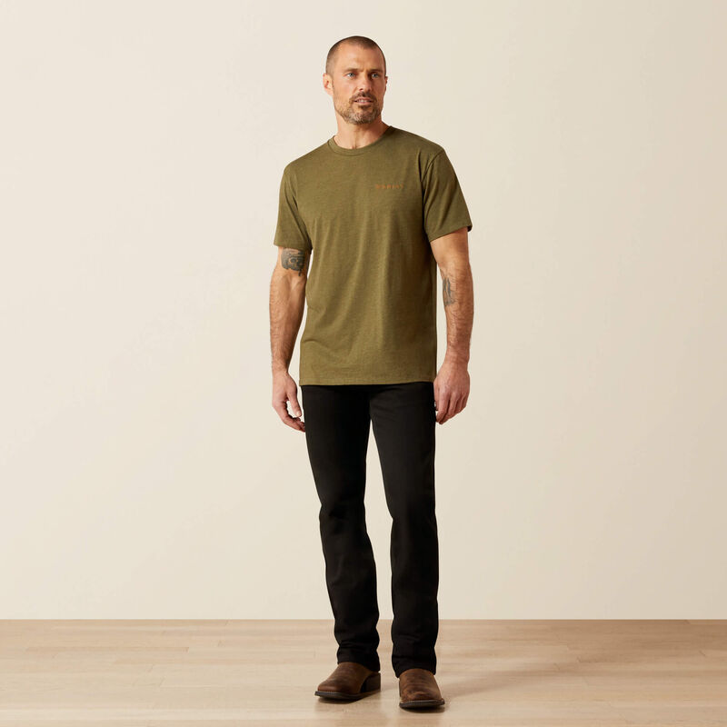 Men's Ariat Ropers Seal T-Shirt-Military Heather